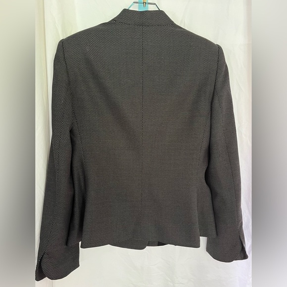 SOLD ARMANI COLLEZIONI Women’s Silk Wool Blend Black White Dotted Blazer 8 US 44 - Picture 3 of 13